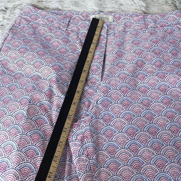 Talbots Chino Pants Womens  10 Navy Pink  Cotton Spandex Cropped - Picture 7 of 12